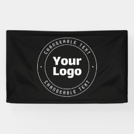 Vorlage für Logos und bearbeiteten Text | Schwarz  Banner