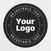 Vorlage für Logos und bearbeiteten Text | Schwarz  Etiketten (Design 2)