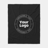 Vorlage für Logos und bearbeiteten Text | Schwarz Fleecedecke (Vorderseite)