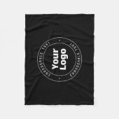 Vorlage für Logos und bearbeiteten Text | Schwarz Fleecedecke (Vorderseite)