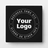 Vorlage für Logos und bearbeiteten Text | Schwarz  Fotoplatte (Vorderseite)