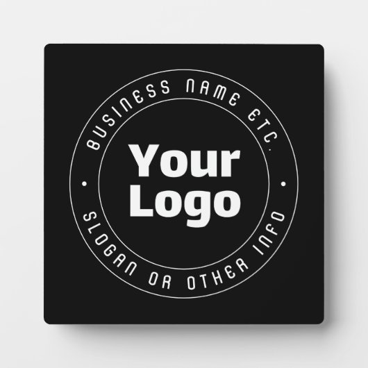 Vorlage für Logos und bearbeiteten Text | Schwarz  Fotoplatte (Vorderseite)