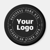 Vorlage für Logos und bearbeiteten Text | Schwarz  Magnet (Vorne)