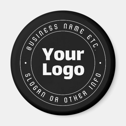 Vorlage für Logos und bearbeiteten Text | Schwarz  Magnet (Vorne)