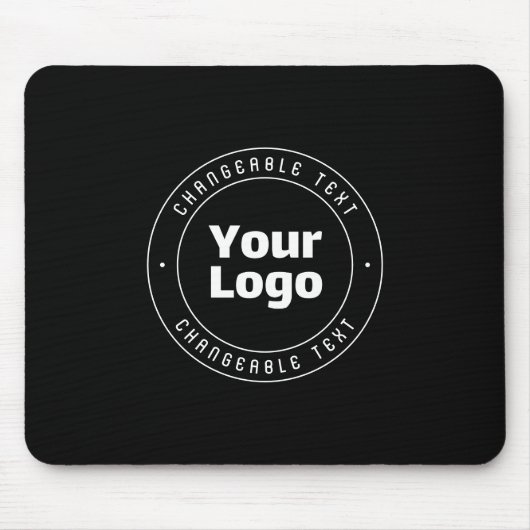 Vorlage für Logos und bearbeiteten Text | Schwarz Mousepad (Vorne)