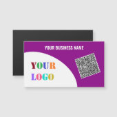 Vorlage für Logos und QR-Code Magnetkarte (Vorne/Hinten)