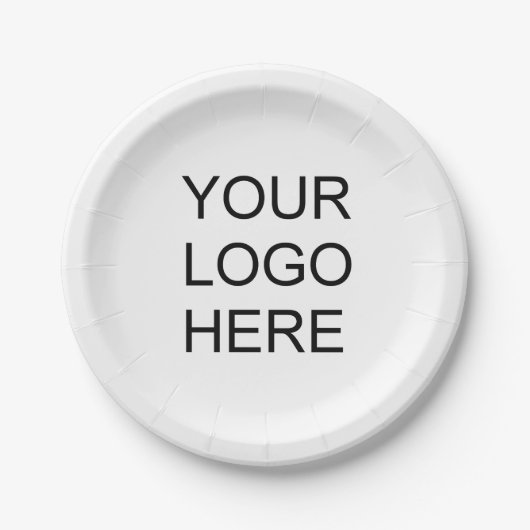 Vorlage für Logos von Unternehmen nach eigenem Ers Pappteller (Vorderseite)