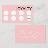 Vorlage für Loyalty Business Card in rosa Visitenkarte (Vorne/Hinten)
