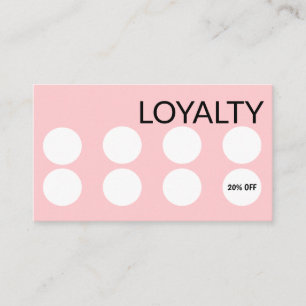 Vorlage für Loyalty Business Card in rosa Visitenkarte