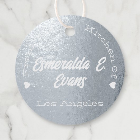 Vorlage für luxuriöse Logos zeigt Silver Effect Geschenkanhänger (Vorderseite)