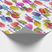 Vorlage für Macaron Cookies Muster-Jeden Anlaß Geschenkpapier (Ecke)