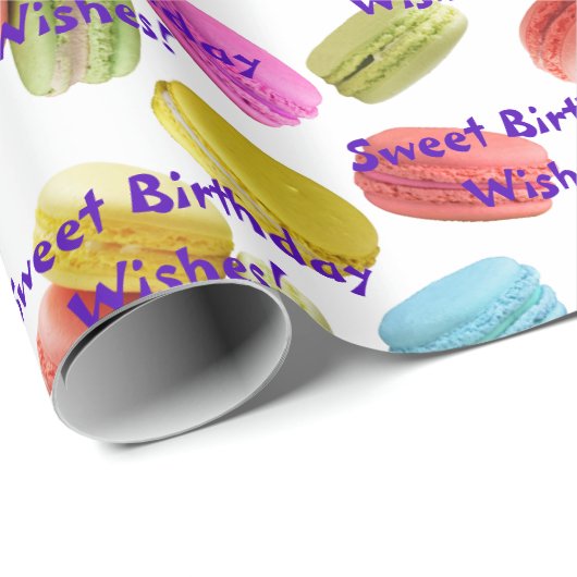 Vorlage für Macaron Cookies Muster-Jeden Anlaß Geschenkpapier (Rolleneckpunkt)