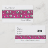 VORLAGE FÜR MÄDCHEN-SOCCER-PLAYER-VISITENKARTEN VISITENKARTE (Vorne/Hinten)