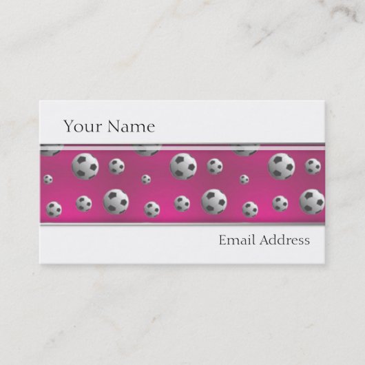 VORLAGE FÜR MÄDCHEN-SOCCER-PLAYER-VISITENKARTEN VISITENKARTE (Vorderseite)