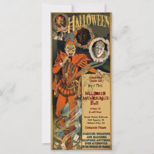 Vorlage für Maskeneinladungen zu Halloween