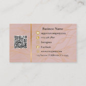Vorlage für Mauve Gold QR Code Business Card Visitenkarte (Rückseite)