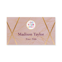 Vorlage für Mauve Gold QR Code Business Card