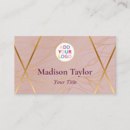 Vorlage für Mauve Gold QR Code Business Card Visitenkarte