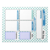 Vorlage für medizinische Behandlungen Notizblock (Vorderseite)