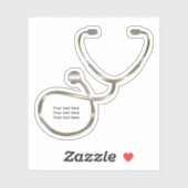 Vorlage für medizinisches Stethoskop Aufkleber (Blatt)