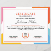 Vorlage für Mehrzweckzertifikate (Vorderseite)