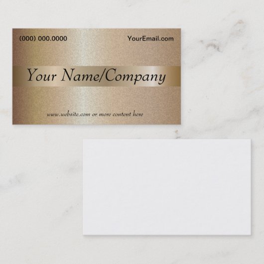 Vorlage für Metallbronze-Visitenkarten Visitenkarte (Vorne/Hinten)