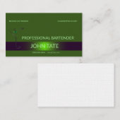 Vorlage für Metallic-Barkeeper von Classy Green Ma Visitenkarte (Vorne/Hinten)
