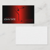 Vorlage für Metallic-Barkeeper von Classy Red Mart Visitenkarte (Vorne/Hinten)