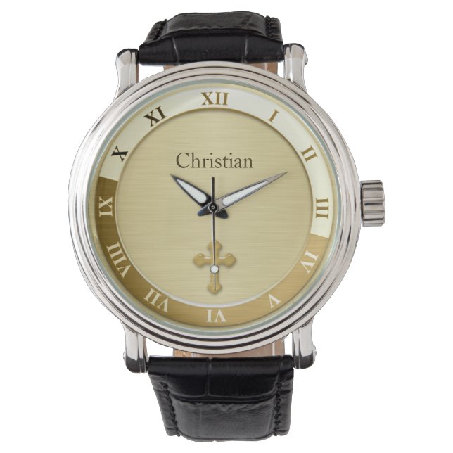 Vorlage für Metallic-Cross-Name Armbanduhr (Vorderseite)