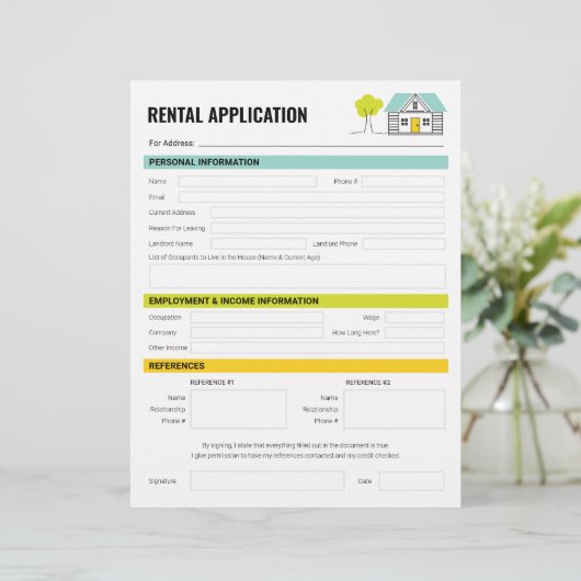 Vorlage für Mietverträge (Stehend Vorderseite)