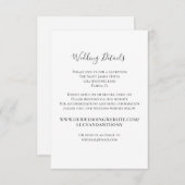 Vorlage für Minimalistische einfache Hochzeitdetai (Vorne/Hinten)