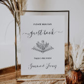 Vorlage für Minimalistische Gästebuchzettel,