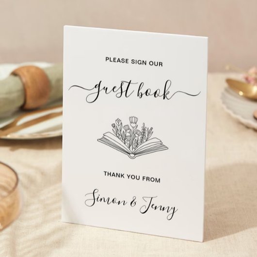 Vorlage für Minimalistische Gästebuchzettel,