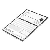 Vorlage für Minimalistische Geschäftsrechnungen in Notizblock (angewinkelt)