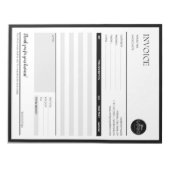 Vorlage für Minimalistische Geschäftsrechnungen in Notizblock (Vorderseite)