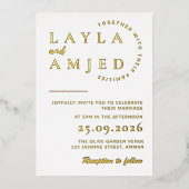 Vorlage für Minimalistische Hochzeiten (Vorderseite)