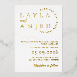 Vorlage für Minimalistische Hochzeiten