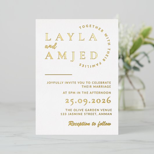 Vorlage für Minimalistische Hochzeiten (Stehend vorne)