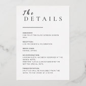 Vorlage für Minimalistische Hochzeiten (Rückseite)