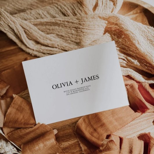 Vorlage für Minimalistische Hochzeitumschlag