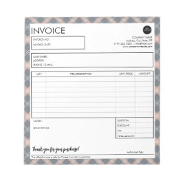 Vorlage für Minimalistische Karierte Grenzrechnung Notizblock