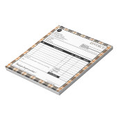 Vorlage für Minimalistische Karierte grenzübergrei Notizblock (Rotiert)