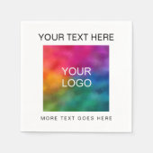 Vorlage für Minimalistische Logos für Kunden Serviette (Vorderseite)