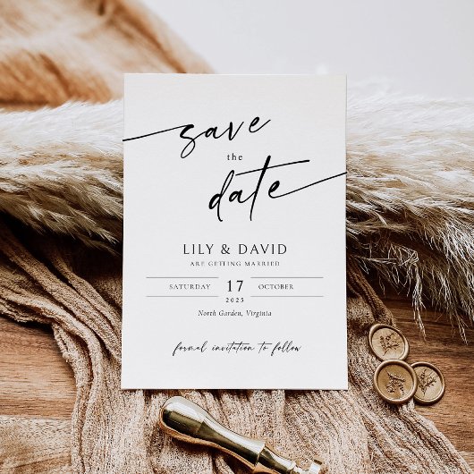 Vorlage für Minimalistische, moderne Save the Date