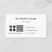 Vorlage für Minimalistische QR-Code-Visitenkarte Visitenkarte (Vorderseite)