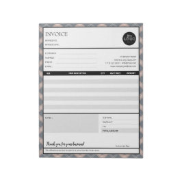 Vorlage für Minimalistische Rechnungen in graue Gr Notizblock