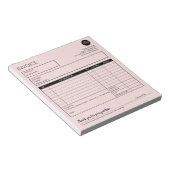 Vorlage für Minimalistische Rechnungen kleiner Unt Notizblock (angewinkelt)