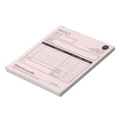 Vorlage für Minimalistische Rechnungen kleiner Unt Notizblock (Rotiert)