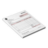 Vorlage für Minimalistische Rechnungen kleiner Unt Notizblock (angewinkelt)