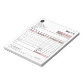 Vorlage für Minimalistische Rechnungen kleiner Unt Notizblock (Rotiert)